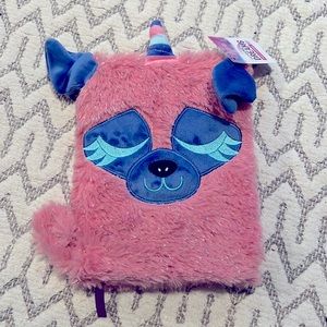 Rainbow Dreams Fuzzy Journal PINK Unicorn 7" x 5.5" Kids Notebook Diary